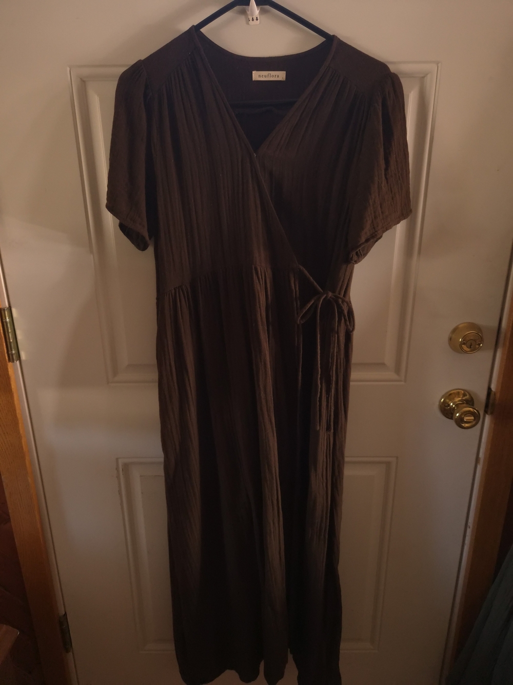 Neuflora Brown Wrap Dress